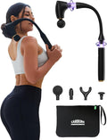 2-in-1 Detachable Percussion Massage Gun with Extension Handle, Back Massager for Pain Relief Deep Tissue Muscle Massager for Arm Shoulder Lower Back Thigh Waist, Gifts for Women Men, FSA-HSA Eligible