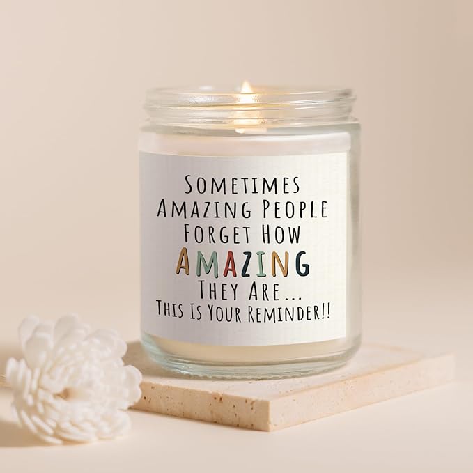 Craftique Gifts for Women, Birthday Gifts for Women- You're Amazing Candle- Friendship/Thank You/Inspirational Gift for Woman Her Friend Teacher Mom Girlfriend Sister Bestie Lavender