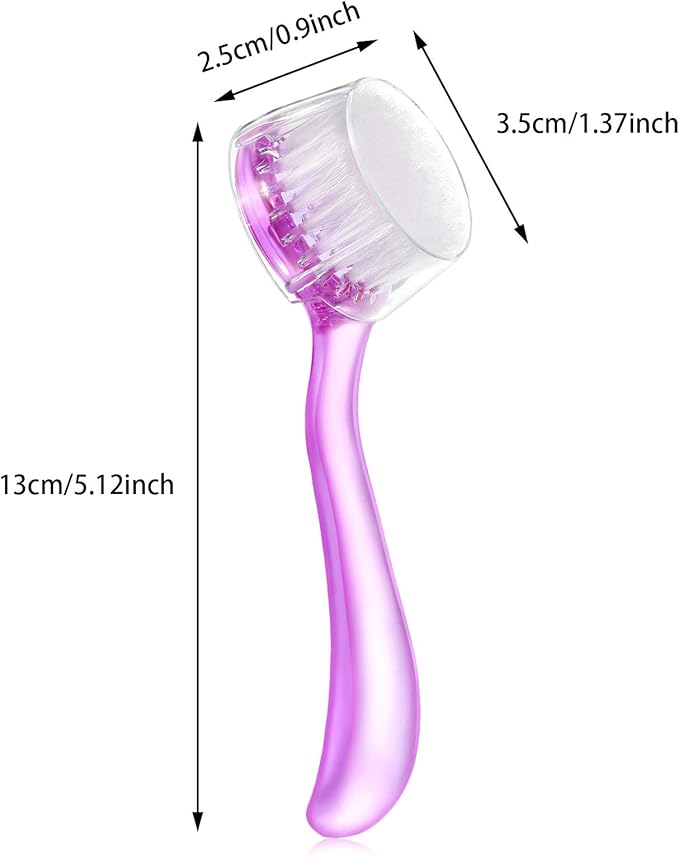 6 Pieces Facial Cleansing Brush Soft Bristle Facial Scrub Exfoliating Brush with Acrylic Handle, Face Wash Scrub Exfoliator Brushes for Face Care Makeup Skincare Removal
