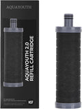 AQUAYOUTH 2.0 Carbon Shower Head Filter | Removes Chlorine, Heavy Metals, And More | Great For Dry Skin, Dry Hair, And More | NSF Certified (2.0 Carbon Refill Cartridge)