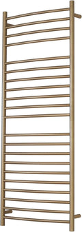 Electric Towel Warmer - Wall Mounted Bathroom Heated Towel Rack, Plug-in Design & Brushed Stainless Steel Finish Gold 21 Bar