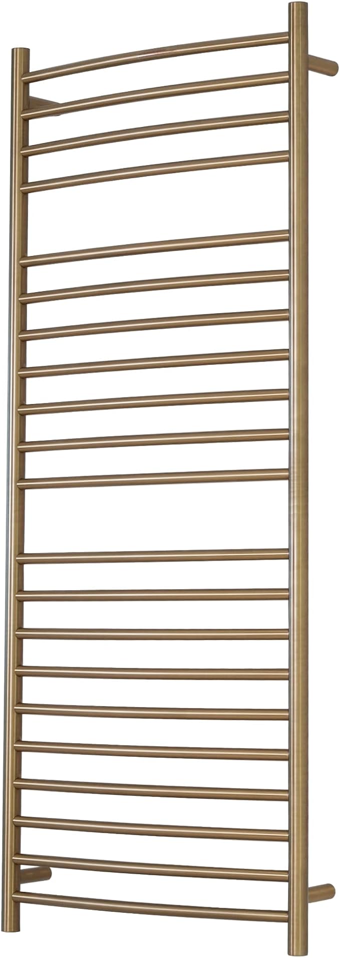 Electric Towel Warmer - Wall Mounted Bathroom Heated Towel Rack, Plug-in Design & Brushed Stainless Steel Finish Gold 21 Bar