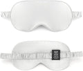 TAFTS Silk Sleep Mask - 22mm 100% Pure Mulberry 6A Silk & Blindfold, Soft Eye Masks, Lightweight, for Travel, Napping, Camping (Cool White)