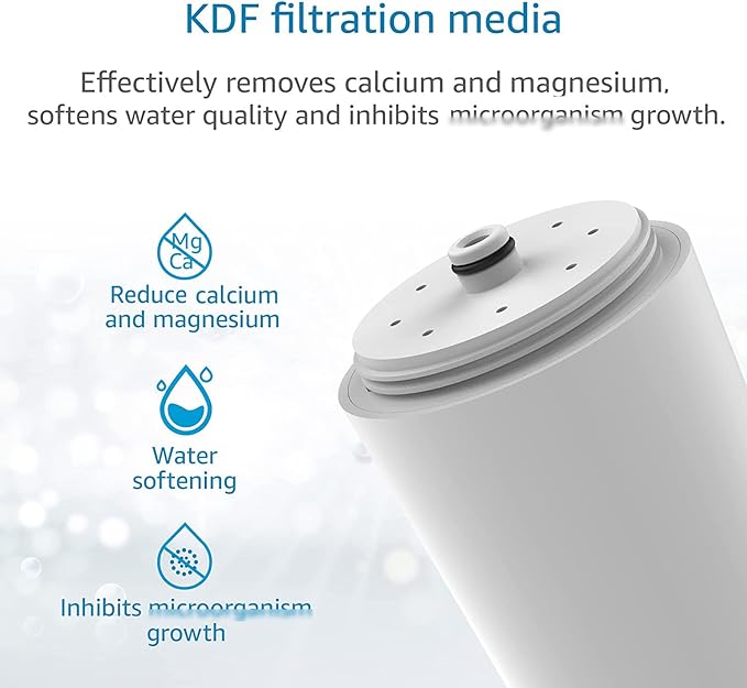 AQUACREST AQ 4125 Shower Water Filter, Replacement for AQ 4125, AQ-4100, AQ-4100NSH, AQ-4105, Jonathan Product Beauty Shower Filter, with Advanced KDF Filtration Material