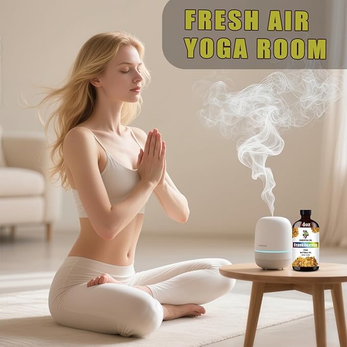 Frankincense Essential Oil - GV77ZF Frankincense Oils for Diffusers, Humidifiers, DIY Candles, Soap, Cleaning, Home, Office, Yoga, Massage, Gifts - 4 fl oz (120 ml)
