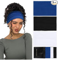 Huachi Wide Headbands for Women Non Slip Thick Womens Headbands Boho Elastic Hair Bands for Women's Hair Stretchy Sweat Headband for Workout Running Working