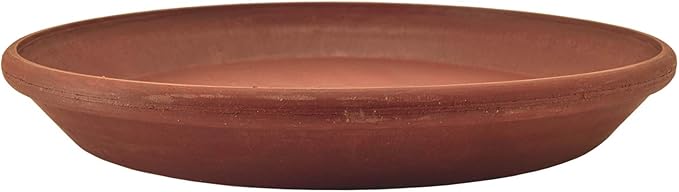 PSW Pot Collection AP30TC 12-inch Plastic/Stone/Wood Composite Plant Saucer Drip Tray – No Drainage Hole (Drillable), Reusable Indoor/Outer Water Tray, Terra Cotta Color