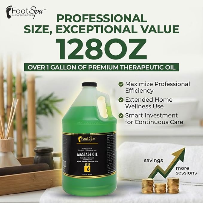 Eucalyptus Massage Oil – Professional & Home Therapeutic Body Treatment | Deep Relief, Zero Greasiness, All Trust | Fast-Absorbing for Revitalized Skin & Muscle Relief, 128 Oz