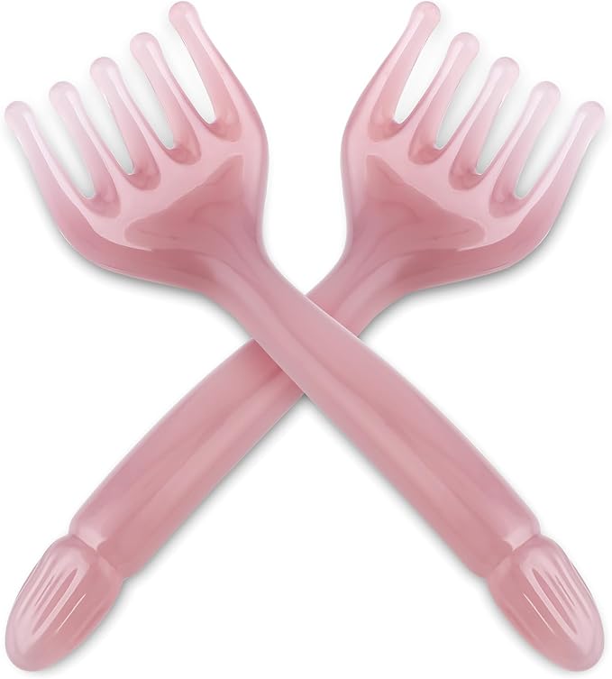 WY LIGHTING LEVEL 2Pcs Head Massager Manual Hair Scalp Massager Gua Sha Five Claw Massage Tool Comb Portable Handheld Resin Relax Tool for Father's Day Mother's Day Gifts (Pink Purple)