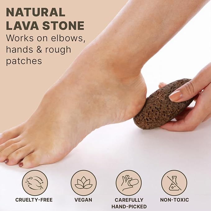 Beauty by Earth Pumice Stone for Feet - Natural Lava Stone Foot Exfoliator, Callus Remover, Foot Scrubber, Cracked Heels Solution, Strong & Durable Design for Smooth & Soft Feet