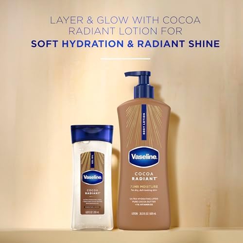 Vaseline Cocoa Radiant Body Gel Oil, Glowing Skin + Cocoa Butter 6.8oz 3ct - Image 6