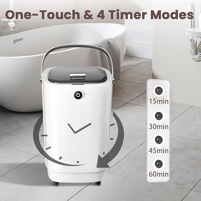 Towel Warmers for Bathroom Bucket, Luxury Large Spa Towel Hot Warmer Bucket Style-Hot Towels in 10 Minutes-Fits Up to Two 40"X70" Oversized Towels - Bathrobe, Towel, Blanket-Gray