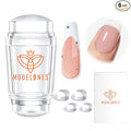 modelones French Tip Tool- 6 Pcs Nail Stamp French Manicure Kit Suitable for DIY Together with Gel Nail Polish Art Tips Printing Tool Kit