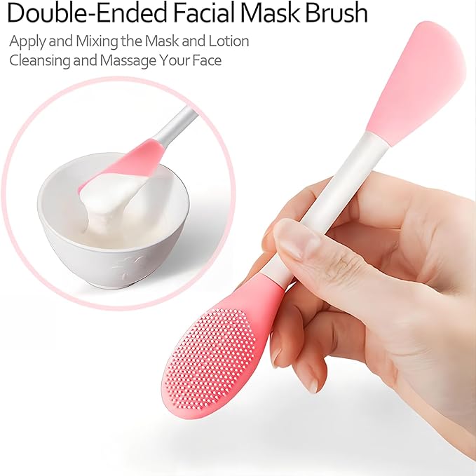 Facial Cleansing Brush,Pore Cleaning Brush Silicone for Skincare(2Pcs)