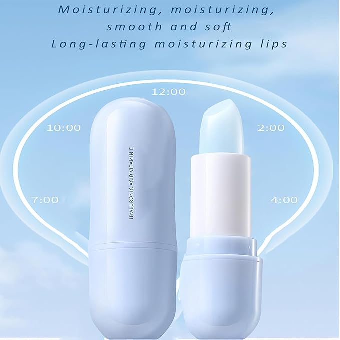 2 Pack Hyaluronic Acid Lip Balm - Refreshing Soothing Eliminate Lip Lines Lip Balm, Hydrates, Softens and Reduces Lip Lines Relieve Dryness Alcohol-Free Nourishes All Lip Skin Types