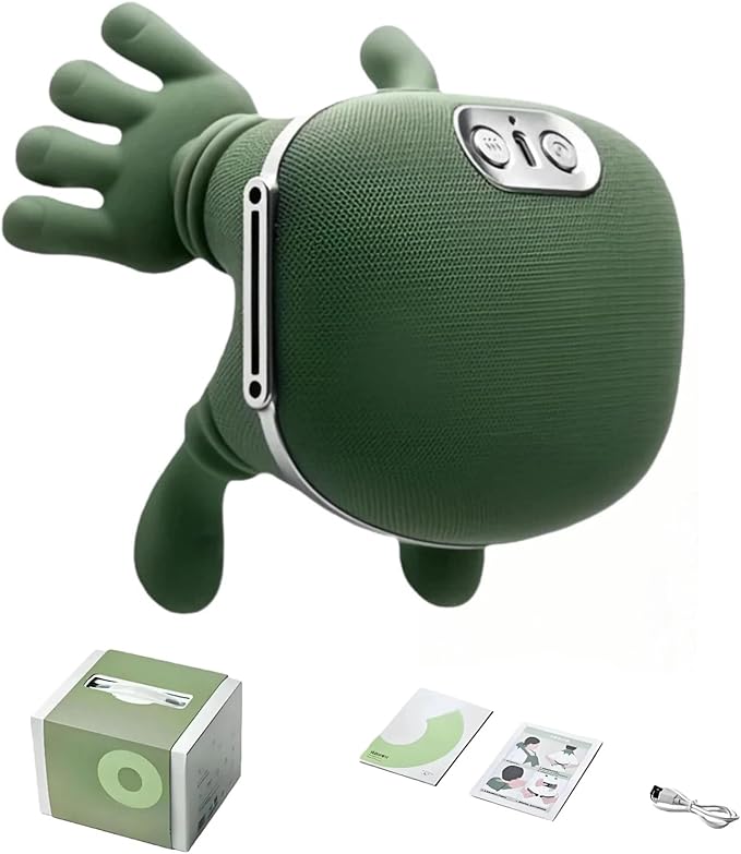 Cordless Neck Massager with Heat, 4D Bionic Shiatsu Neck and Shoulder Massager with Real Hand Kneading, Deep Tissue Back Massager for Home Office Travel, Gifts for Women Men(Green)