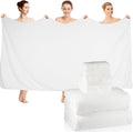 Peryiter Oversized Bath Towels Set of 6 for Adults 40x80 Inches Extra Large Bath Towel Sets Bathroom Sheets Jumbo Shower Towels Quick Dry Absorbent Soft Microfiber for Adults(White)