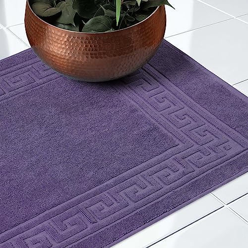 Superior Hotel & Spa Quality Bath Mat Set of 2, Made of Long-Staple Combed Cotton, Durable and Washable 100% Cotton Bathroom Mat 2-Pack, Royal Purple, 22" x 35" - Image 6