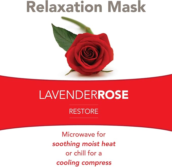 Bed Buddy Aromatherapy Eye Mask with Warm and Cold Therapy for Stress Relief - Microwave-Safe Eye Pillow & Sleep Mask, Pink, Lavender & Rose Scented (Pack of 2)