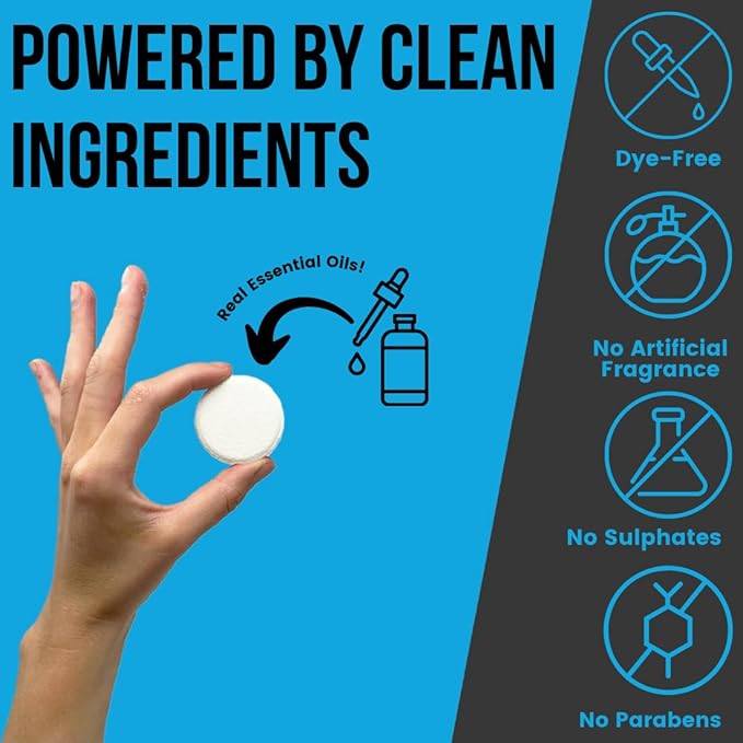 Pure Refreshing Sport Shower Steamers - Peppermint, Made in USA with Natural Minty and Eucalyptus Essential Oil, Mother’s Day Gifts for Runners, Muscle Recovery, Self Care, Relaxation