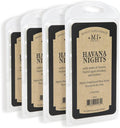 Manly Indulgence Havana Nights Scented Wax Melts, Wax Melt Warmer Cubes, Long Lasting Scented Wax Warmer Cubes, 4 Pack, 6 Cubes Each - Made in The USA