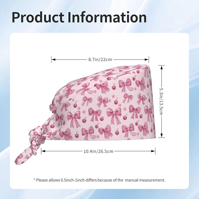 Scrub Cap for Women and Men Boho Black Leaf Pattern Adjustable Breathable Sweatband Hat for Work Kitchen Spa Shower Daily Use