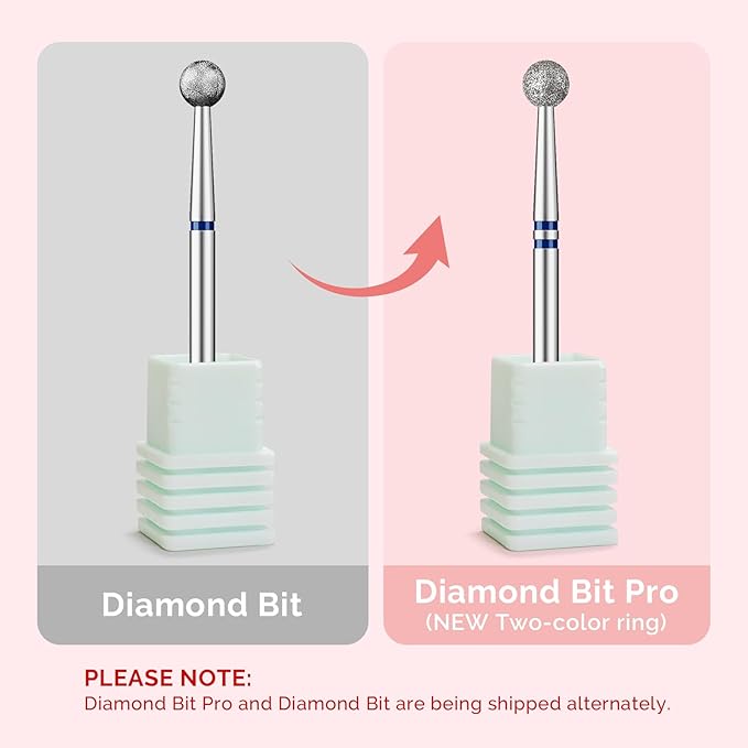 MelodySusie 4mm Ball Shape Cuticle Clean Nail Drill Bit 3/32'', Professional Safety Carbide Diamond Under Nail Cleaner for Cuticle Dead Skin Nail Prepare, Beginners Bits, Series Bit-S, Medium