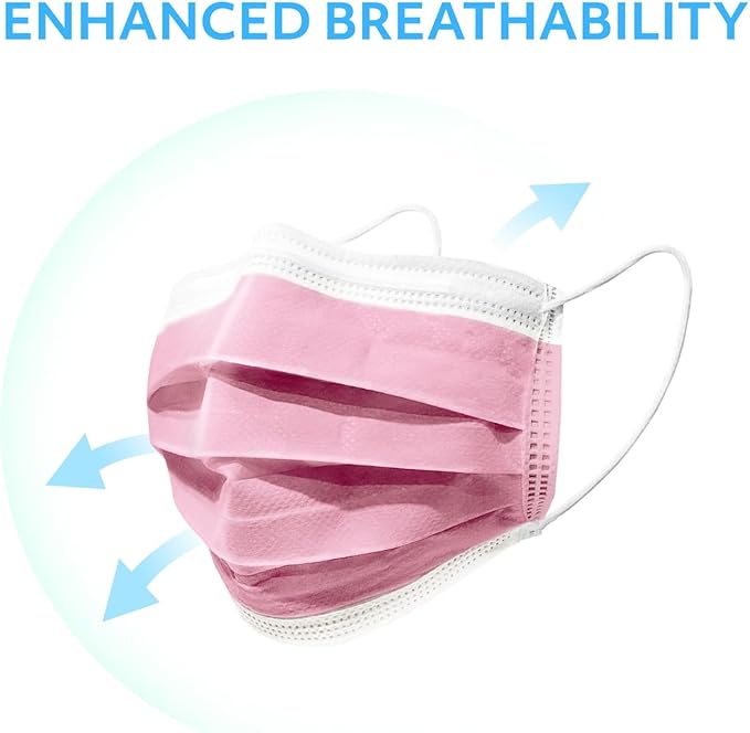 MAGICARE Disposable Face Masks - Premium 3 Ply Face Mask - Various Color Options, 50ct Box