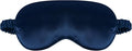 1 Pack Sleep Mask, Silk Eye Mask with Elastic Strap, Breathable Eye Mask for Sleeping,Travel, Girls, Women, Men (DarkBlue)
