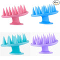 INVODA 4PCS Scalp Scrubber Brush Shampoo Massager for Dandruff & Hair Growth, Exfoliating Shower Brush for Men, Women, Pets, Travel-Friendly & Ergonomic