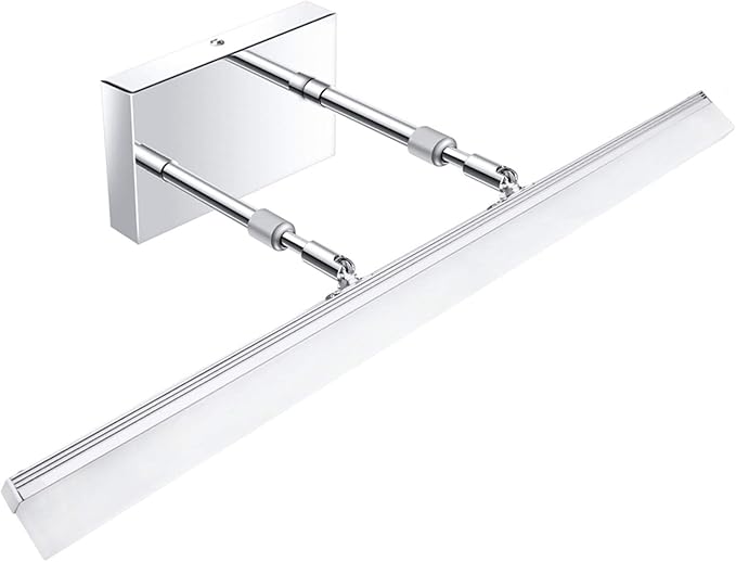 Aipsun 24 inch Dimmable LED Vanity Lights Adjustable Bathroom Light Fixtures Over Mirror Chrome Modern Vanity Lighting(White Light)