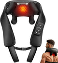 Cordless Neck and Back Massager with Heat, Upgarded Adjustable Width Electric Deep Tissue 4D Kneading Massage, Shiatsu Shoulder Massage Pillow for Body Muscle Pain Relief, Gifts for Mom Dad