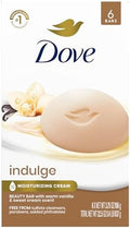 Dove Indulge Beauty Bar Soap, Warm Vanilla & Sweet Cream, 6 Count 3.75 oz by Dove