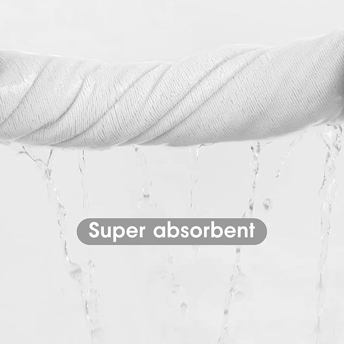 JML Microfiber Bath Towels Set of 2, 30" x 60", Large Bathroom Towel Oversized, Soft, Super Absorbent Fast Drying for Shower Sauna Swimming Hair Wrap, Beach, Sport, Fitness, Yoga (White)