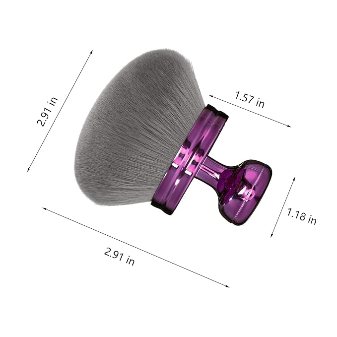 Body Makeup Brush Extra Large Oval Self Tanning Brush Multipurpose 74mm Wide-Headed Self Tanner Kabuki Sunscreen Brush for Legs Body Sunless Tan Streak Free Applicator(Purple)