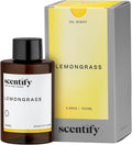 Scentify Lemongrass Aroma Oil Refill Scent for Oil Diffusers - Lemongrass, Clove, Musk Scents - Luxurious Relaxing Aromatherapy Diffuser Fragrance 100ml, 3.38 oz