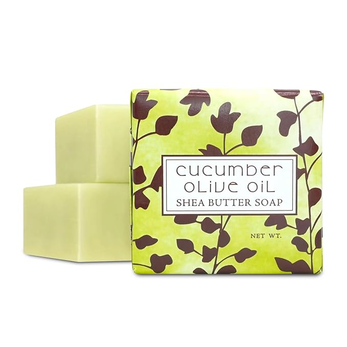 Greenwich Bay Mini Botanical Soap Bars – 12 Pack 1.9 oz Each – Individually Wrapped Guest Soaps for Airbnb, Spa, Travel, Bath – Travel Size Bar Soap Set, Cucumber Olive Oil