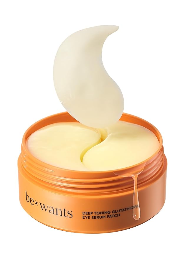 bewants Deep Toning Glutathione Eye Serum Patch | Korean Retinol and Caffeine Eye Patches | Advanced Glutathione Skincare Gel Patch | 60 Undereye Mask Patches | Mothers Day Gift