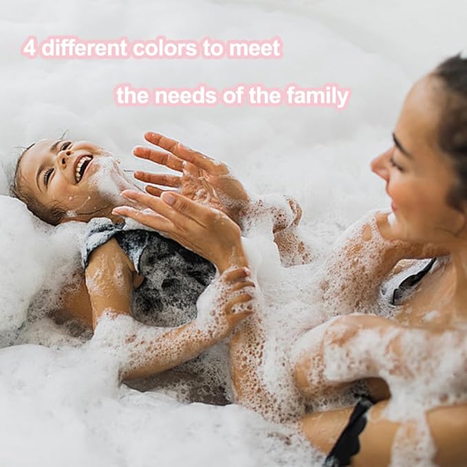Loofah Sponge 4 Pack, 60G Soft Loofa Bath Sponges Luffa for Shower Women Kids Men