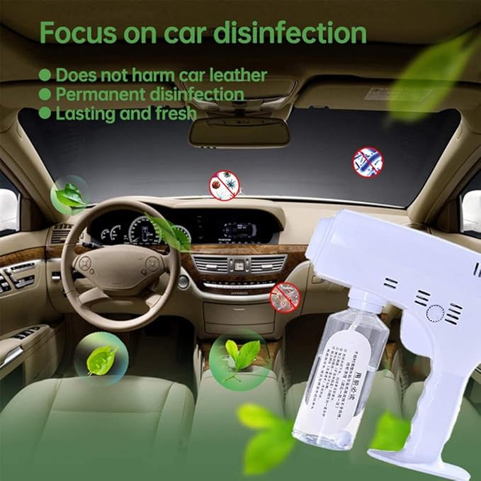 Nano Steam Gun Micro Mist Salon Treatment Hair Steamer Machine, Electric Nano Steam Gun Handheld Sterilizer Disinfectant, Hair Face Care Spray Moisturizing Humidifier Hair Care Styling Tool