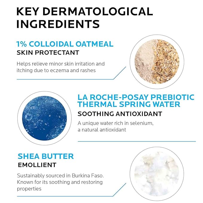 La Roche-Posay Lipikar Soothing Relief Eczema Cream,Face and Body Lotion For Eczema and Sensitive,Dry Skin,Moisturizer with Colloidal Oatmeal to Relieve Irritation,(Pack of 2)
