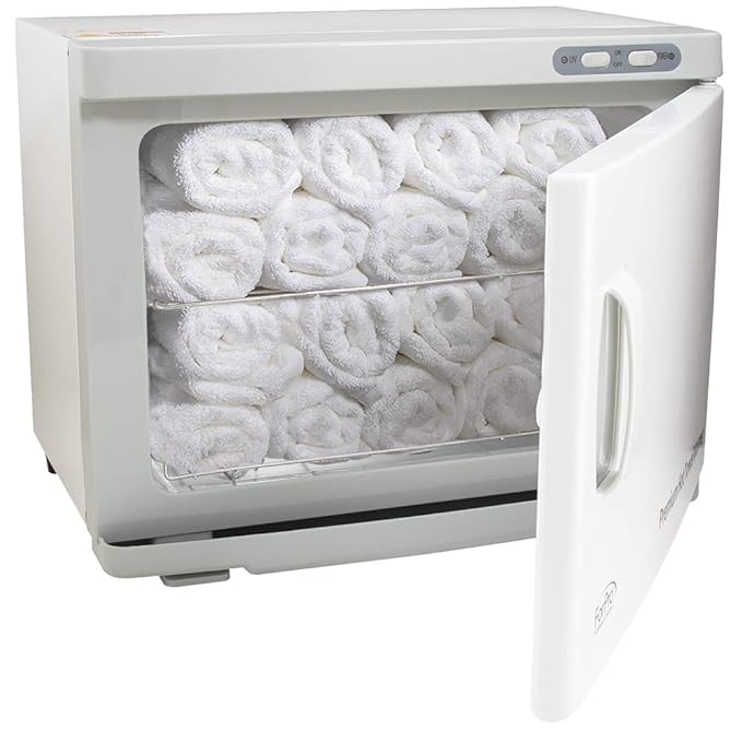 ForPro Professional Collection Premium Hot Towel Warmer, 23L Extra Large Capacity, Two Stainless Steel Racks, White