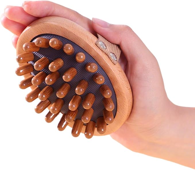 Fascia Massage Blaster Tool for Cellulite, Meridian Massage, Muscle Knots, Trigger Points, Cellulite Massager Tool for Body Tension Relief Promote Lymphatic Circulation Wood