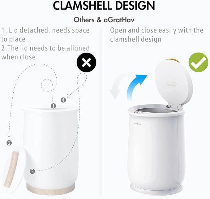 Towel Warmers Ultra Large Capacity Bucket Style 450W for Bathroom ETL FCC Certified Fits up to Two 40"x70" Towels, Blankets, Bathrobes with Auto Shut Off