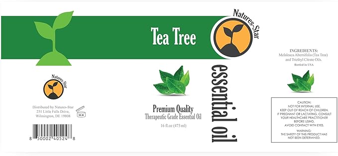 Natures-Star 16oz - Bulk Size Tea Tree Essential Oil (16 Ounce Total) - Therapeutic Grade Essential Oil - 16 Fl Oz Bottle