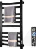 Heated Towel Rack for Bathroom Towel Warmer Racks Wall Mounted with Timer & Temperature Multi-Level Adjustments with 10 Bars for Bathroom Shower Hot Tub Spa(Black)