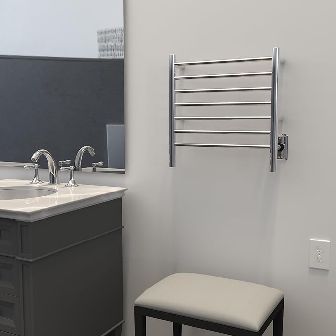 Amba RWHS-SP Radiant Small Hardwired Plug-in Combo 7 Bar Towel Warmer in Polished