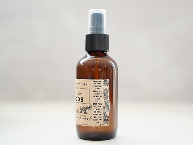 Stocking Stuffer Funny Toilet Spray - 4 Fl Oz Woodsy Scent – Funny Gag Gift Ideas For Adult Men And Women - Naturally Traps Odors with Essential Oils