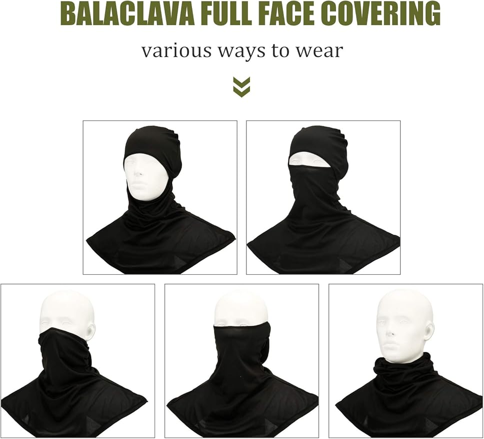 SATINIOR 3 Piece Balaclava Face Cover Sun Protection Neck Cover Summer Balaclava Motorcycle Face Mask for Men Women