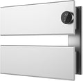 K&KALONZO Electric Towel Warmer, 18.35" W x 14.6" H Wall-Mounted Towel Heater with Built-in Timer, Waterproof Aluminum Towel Warmer for Bathroom, Support Plug-in and Hardwired, Silver, K2-R-S